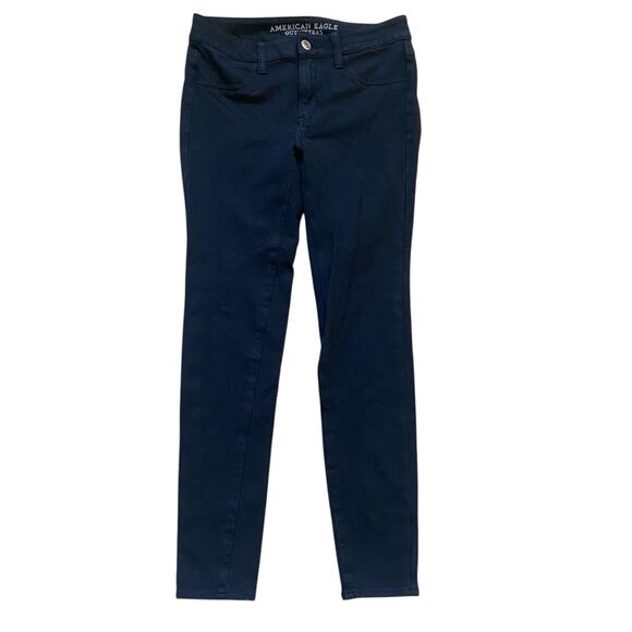 American Eagle Jeans Size 4 Black Jeggings - Picture 1 of 5